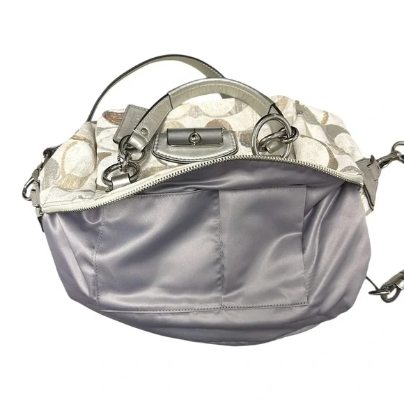 Coach Kristin Signature Dome Sequin Satchel Shoulder Bag #19338